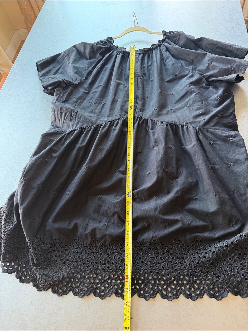 Old Navy Black Cotton Eyelet-Hem Lined Minidress XXL - Picture 11 of 11